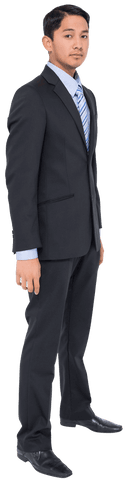 Asian Businessman Posing Confidently Transparent Background