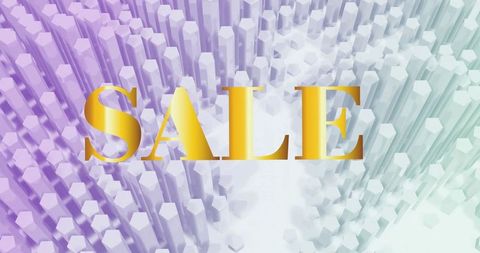 Vibrant Sale Announcement with 3D Hexagonal Blocks Background - Download Free Stock Images Pikwizard.com