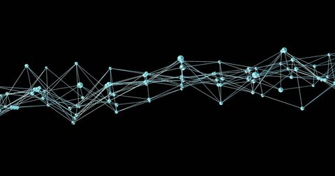 Abstract Digital Network of Blue Connections on Black Background - Download Free Stock Images Pikwizard.com