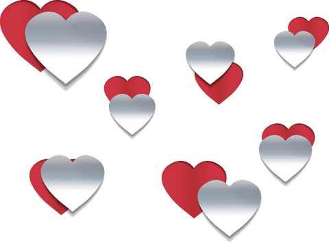 Transparent Red and White Hearts for Love and Romance Designs - Download Free Stock Videos Pikwizard.com