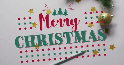 Merry Christmas with Festive Decorations