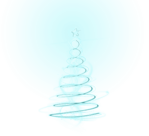 Transparent Spiral Christmas Tree Illustration with Star Top - Download Free Stock Videos Pikwizard.com