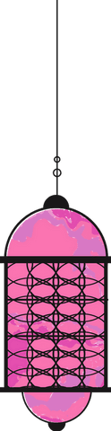 pink and purple artistic lantern illustration on transparent background - Download Free Stock Videos Pikwizard.com