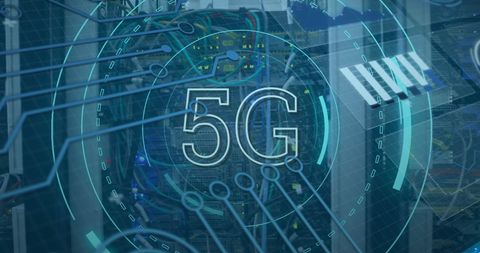 5G Network Illustration with Data Servers and Connectivity Overlay - Download Free Stock Images Pikwizard.com