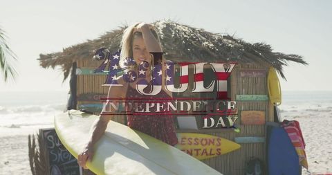 Celebrating Independence Day with Beach Surfing Vibes