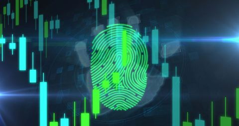 Digital Fingerprint on Financial Data Background - Download Free Stock Images Pikwizard.com