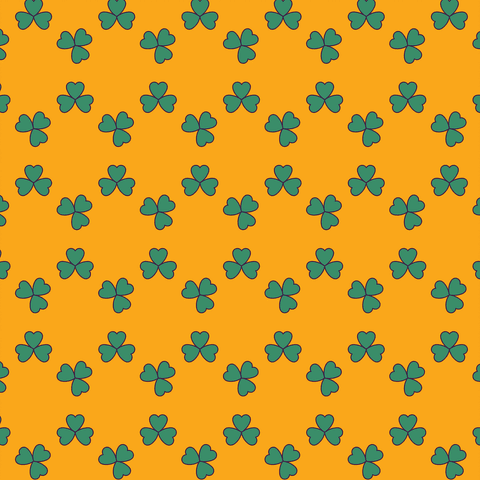 Seamless Green Shamrock Pattern on Transparent Yellow Background - Download Free Stock Videos Pikwizard.com