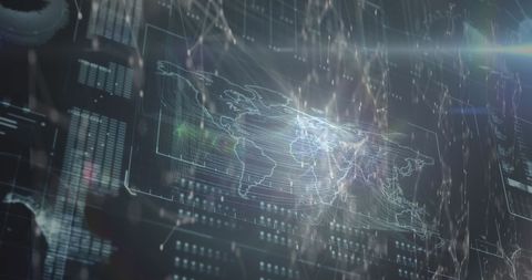 Global Digital Network and Data Processing Visualization - Download Free Stock Images Pikwizard.com