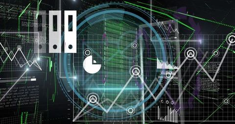 Futuristic Data Visualization with Graph Overlays - Download Free Stock Images Pikwizard.com