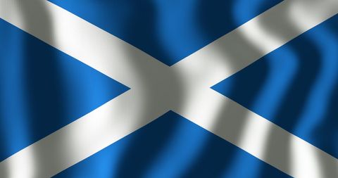 Waving Scottish Flag Celebrating National Pride and Identity