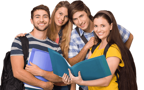 Transparent Group of College Students with Folders Smiling - Download Free Stock Videos Pikwizard.com