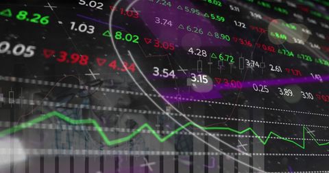Financial Data Overlay with Digital Interface and Analytics - Download Free Stock Images Pikwizard.com