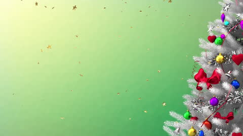 Festive Christmas Tree With Falling Stars Animation