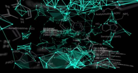 Abstract Digital Network with Interconnected Lines and Data Points - Download Free Stock Images Pikwizard.com