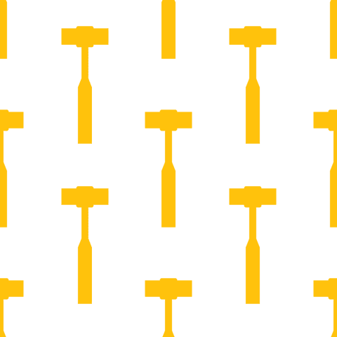 Pattern of Yellow Hammers on Transparent Background Digital - Download Free Stock Videos Pikwizard.com
