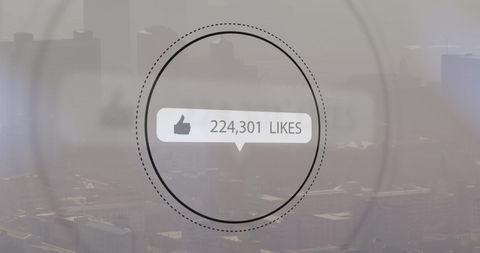 social media likes overlaying cityscape futuristic concept - Download Free Stock Images Pikwizard.com