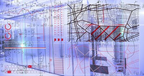 Data Processing and Mathematics in Server Infrastructure - Download Free Stock Images Pikwizard.com