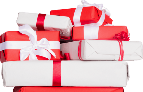 Pile of Red and White Gifts with Transparent Background - Download Free Stock Videos Pikwizard.com