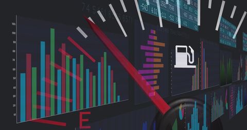 Digital Interface Displaying Data Analytics on Car Dashboard - Download Free Stock Images Pikwizard.com