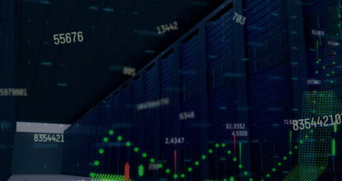 Digital Network Analytics Statistical Data Over Cityscape