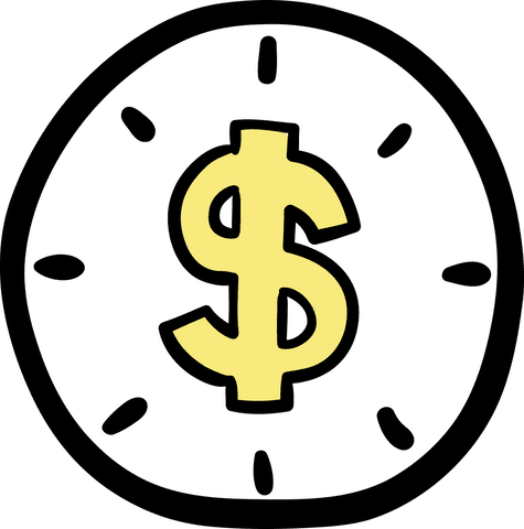 Digital Dollar Symbol on Transparent Circular Background