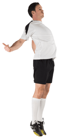 soccer player in transparent background jumping action mid-air - Download Free Stock Videos Pikwizard.com