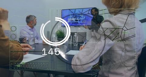 Financial Data Overlay with Business Meeting Collaboration