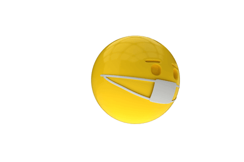 3D Transparent Emoji Wearing Face Mask On White Background - Download Free Stock Videos Pikwizard.com