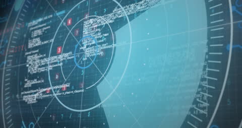 Futuristic Data Analysis Interface with Digital Scanning