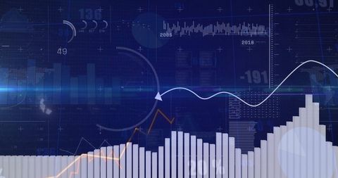 Abstract Financial Data Charts with Analytics and Trends - Download Free Stock Images Pikwizard.com