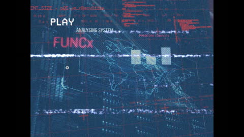 Digital Data Processing Over World Map in Blue Interface