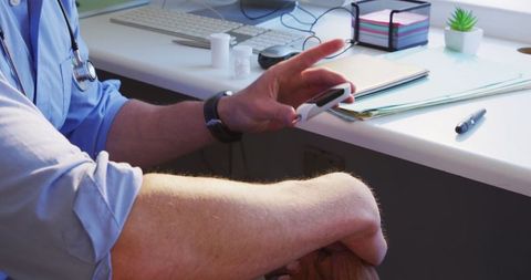 Doctor Checking Blood Sugar of Elderly Patient During Pandemic - Download Free Stock Images Pikwizard.com