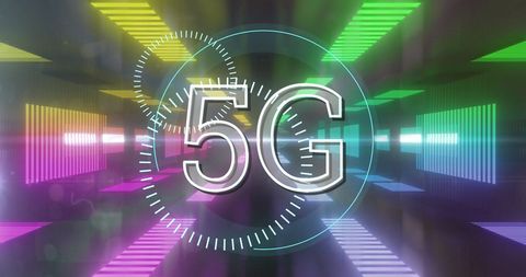 5g network technology concept in colorful digital tunnel - Download Free Stock Images Pikwizard.com
