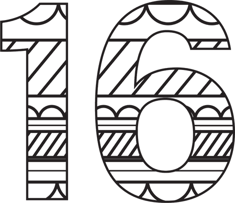 decorative number 16 on transparent background - Download Free Stock Videos Pikwizard.com