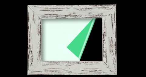 Decorative frame with green sheet background for baby themes