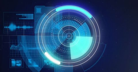 Futuristic Interface with Digital Radar and Data Analytics Patterns - Download Free Stock Images Pikwizard.com
