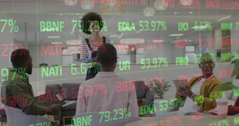 Creative Team Collaboration with Financial Data Overlay