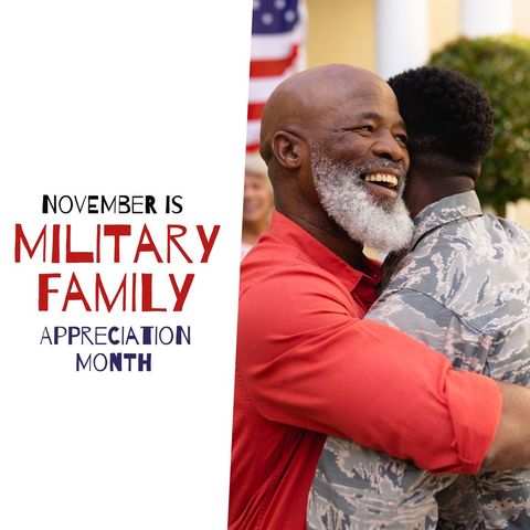 Celebrating Military Family Appreciation Month with Embracing Father and Soldier