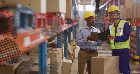Warehouse Workers Using Technology for Efficient Distribution - Download Free Stock Images Pikwizard.com