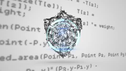 Digital Shield and Data Protection Background Illustration