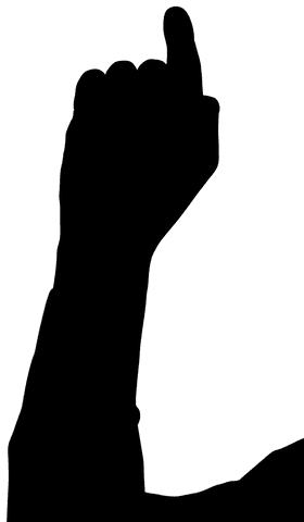transparent png silhouette of pointing hand gesture - Download Free Stock Videos Pikwizard.com