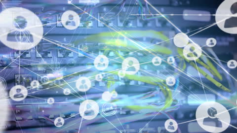 Digital Networking Connection Overlay with Server Background