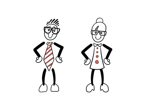 transparent cartoon business characters standing confidently - Download Free Stock Videos Pikwizard.com