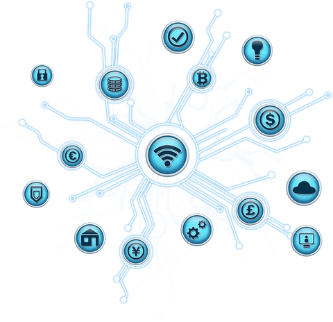 Interconnected Web of Technology Icons on Transparent Background - Download Free Stock Videos Pikwizard.com