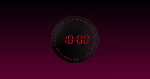 Red Digital Timer on Purple Background Signifying Time Concept - Download Free Stock Images Pikwizard.com