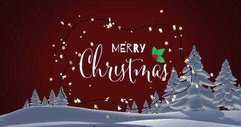Festive Christmas Greeting with Snowy Winter Scenery - Download Free Stock Images Pikwizard.com