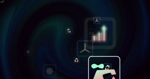 Futuristic Interface Displaying Eco-Friendly Symbols and Sustainability Icons