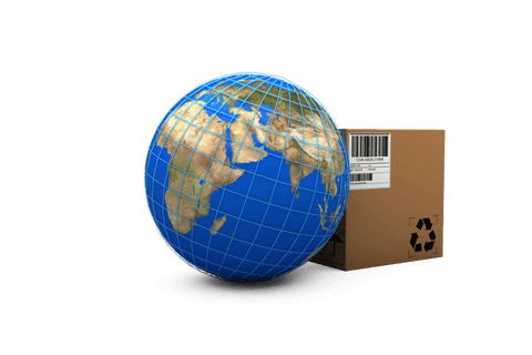 Global Shipping Concept with Globe and Box on Transparent Background - Download Free Stock Videos Pikwizard.com