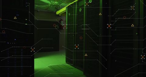 Cybersecurity and Data Processing in High-Tech Server Room - Download Free Stock Images Pikwizard.com