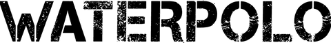Waterpolo text illustration on transparent background